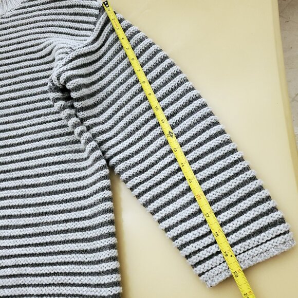 Haven Well Within Mock Turtleneck Ottoman Stitch Wool Blend Pullover Sweater L - Picture 10 of 12